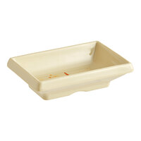 Acopa Brassia 2 oz. Rectangular Melamine Sauce Dish - 12/Case