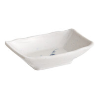 Acopa Bambu Biru 1.5 oz. Rectangular Melamine Sauce Dish - 24/Case