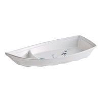 Acopa Bambu Biru 12" x 5 7/16" Melamine Sushi Boat - 12/Case