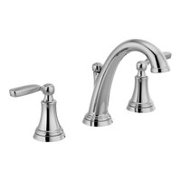 Delta Faucet 3532LF-MPU Woodhurst 1.2 GPM Chrome Widespread Deck-Mount Lavatory Faucet with Lever Handles and Pop-Up Drain