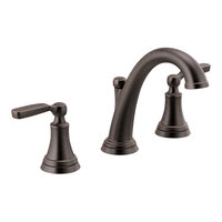 Delta Faucet 3532LF-RBMPU Woodhurst 1.2 GPM Venetian Bronze Widespread Deck-Mount Lavatory Faucet with Lever Handles and Pop-Up Drain
