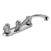 Delta Faucet 2100LF Classic 1.8 GPM Chrome Finish Deck-Mount Kitchen Faucet with 8" Centers, Blade Handles, and 9" Swing Spout