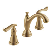 Delta Faucet 3594-CZMPU-DST Linden 1.2 GPM Matte Champagne Bronze Finish Widespread Deck-Mount Lavatory Faucet with Lever Handles and Metal Pop-Up Drain