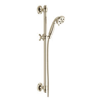 Delta Faucet 51308-PN H2Okinetic Polished Nickel 3-Setting Slide Bar Handheld Shower - 1.75 GPM