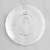 Visions 10" Clear Round Plastic Coupe Plate - 12/Sample