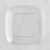 Visions 6" Clear Square Plastic Coupe Plate - 120/Case