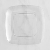 Visions 10" Clear Square Plastic Coupe Plate - 120/Case