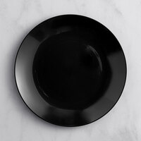 Visions 10" Black Round Plastic Coupe Plate - 120/Case