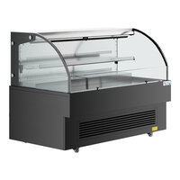 Avantco HAC-63-B 59 1/8" Black Horizontal Air Curtain Merchandiser with 1 Shelf and LED Lighting - 115V