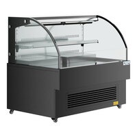 Avantco HAC-51-B 47 3/16" Black Horizontal Air Curtain Merchandiser with 1 Shelf and LED Lighting - 115V