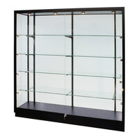 70" x 20" x 72" Glass 4-Shelf Locking Display Showcase with LED Lighting and Sliding Doors