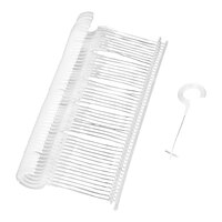 2" Clear Plastic Standard Price Tag Fasteners with Hooks - 5000/Case