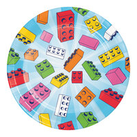 Creative Converting 7" Block Bash Paper Plate - 96/Case