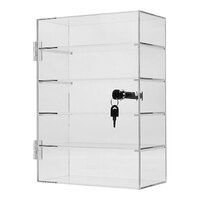 10 1/2" x 5 1/2" x 15" Clear Acrylic 5-Shelf Locking Countertop Display Case