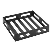 American Metalcraft Black Twilight 10 1/2" x 9 1/4" x 2 1/4" Stainless Steel Crate