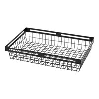 American Metalcraft Black Twilight 15" x 9" x 3" Black Metal Nestable Display Basket BNRB159