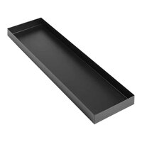 American Metalcraft Black Twilight 29 3/4" x 6 1/8" x 2" Rectangular Metal Market Tray