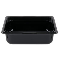 Vollrath 8024420 Super Pan® 1/2 Size Black Polycarbonate Food Pan - 4" Deep