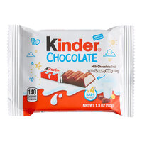 Kinder Chocolate 4-Piece Cream-Filled Milk Chocolate Bar - 18/Box