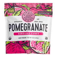 Pitaya Foods IQF Organic Seedless Pomegranate Cubes 12 oz. - 8/Case