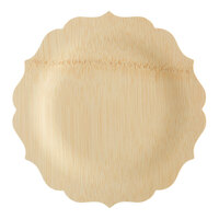 Bambu® Veneerware® 9" Disposable Fancy Bamboo Plate - 100/Case