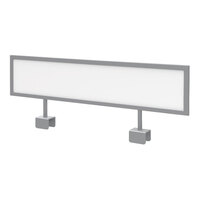 Grand + Benedicts Burnside 24" x 5" Silver Metal Sign Header for Merchandise Displays