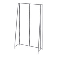 Grand + Benedicts Burnside 53 3/4" x 22" x 95" Silver Single-Sided Metal Freestanding Wall Retail Display System Starter W-Frame