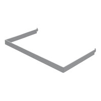 Grand + Benedicts Burnside 24" x 12" Silver Metal U-Rail Hangbar for Merchandise Displays