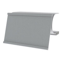 Grand + Benedicts 4" x 2 1/2" Burnside Silver Metal Shelf Talker for Bullnose Shelves