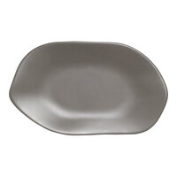 Delfin Marisol from Steelite International 9 7/8" x 5 7/8" Driftwood Gray Melamine Oval Platter - 12/Case