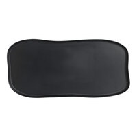 Delfin Marisol Buffet from Steelite International 27" x 13" Black Melamine Extra Large Fruit / Sandwich Platter - 2/Case