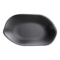 Delfin Marisol from Steelite International 12" x 7 1/8" Black Melamine Oval Platter - 12/Case