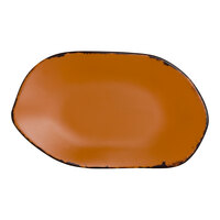 Delfin Marisol Rustic from Steelite International 12" x 7 1/8" Clay Melamine Oval Platter - 12/Case