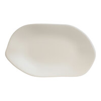 Delfin Marisol from Steelite International 7" x 4 1/4" Sand Shell Melamine Oval Platter - 12/Case