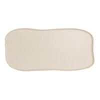 Delfin Marisol Buffet from Steelite International 27" x 13" Sand Shell Melamine Extra Large Fruit / Sandwich Platter - 2/Case