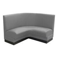 QA Group Olympic 48" Long Graphite Corner Booth - 42" High