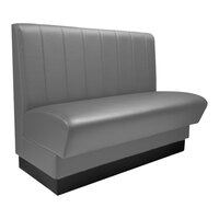 QA Group Olympic 48" Long Graphite Single Channel Back Booth - 42" High