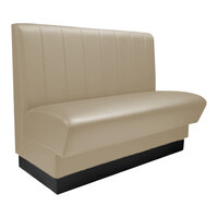 QA Group Olympic 48" Long Beige Single Channel Back Booth - 42" High
