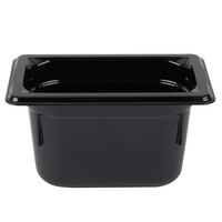 Vollrath 8094420 Super Pan® 1/9 Size Black Polycarbonate Food Pan - 4" Deep