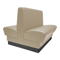 QA Group Olympic 48" Long Beige Plain Double Back Booth - 42" High