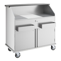 Regency 48" Standard Stainless Steel Portable Bar with Two Removable Speed Rails, Ice Bin, and Removable Ice Bin Cover