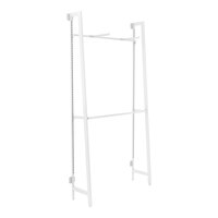 Econoco Aspect 15" x 48" Gloss White Wall-Mount A-Frame Outrigger Kit with 2 Faceouts and Hangrail