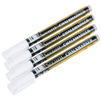 American Metalcraft BLSMA100V4WH Securit All-Purpose Mini Tip White Chalk Marker - 4/Pack