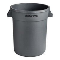 Advantage Supplies 20 Gallon Gray Round Commercial Trash Can