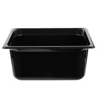 Vollrath 8026420 Super Pan® 1/2 Size Black Polycarbonate Food Pan - 6" Deep