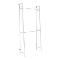 Econoco Aspect 15" x 48" Gloss White Wall-Mount A-Frame Outrigger Kit with 2 Hangrails