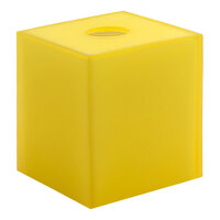 room360 Nassau 5 1/4" x 5 1/4" Ginger Resin Square Tissue Box Cover RTB007ORR11 - 4/Case