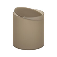 room360 Nassau RWA019BRT10 6.5 Qt. Nutmeg Resin Cylinder Wastebasket with Lid - 2/Case