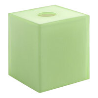 room360 Nassau 5 1/4" x 5 1/4" Ocean Resin Square Tissue Box Cover RTB007LBR11 - 4/Case