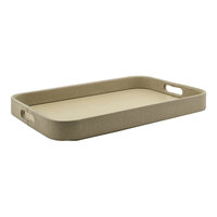 room360 Belize 18" x 12" Dune Faux Shagreen Tray with Handles RRT017BEL20 - 2/Case